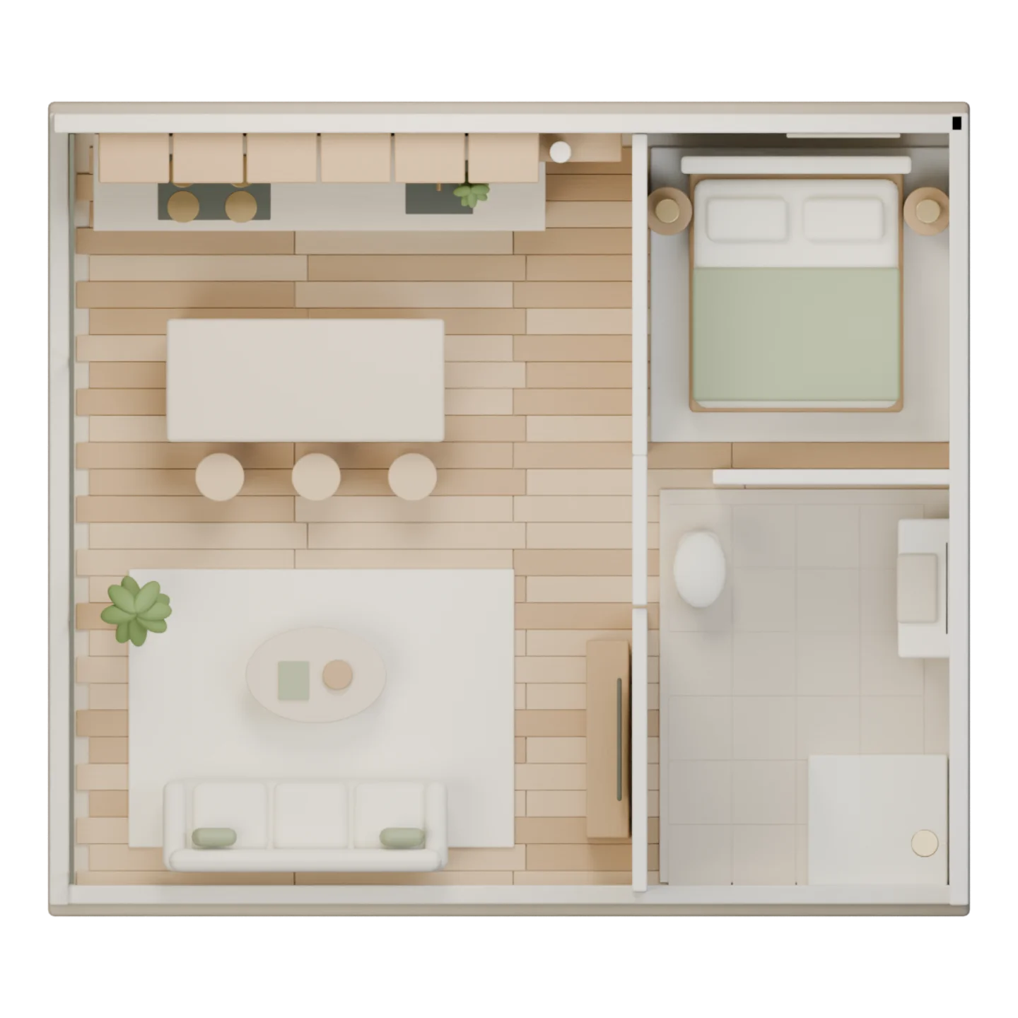 Conceptual apartment floor plan
