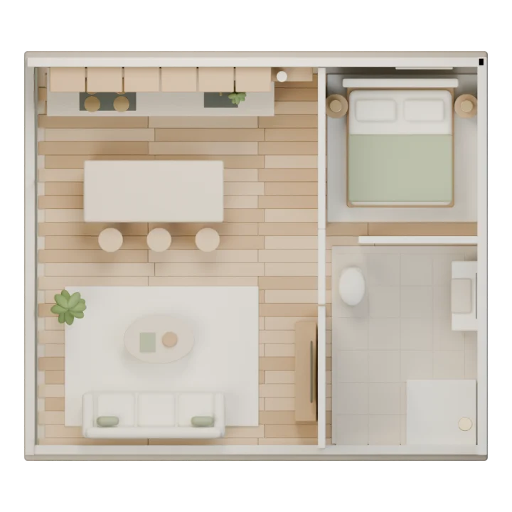 Example apartment floor plan