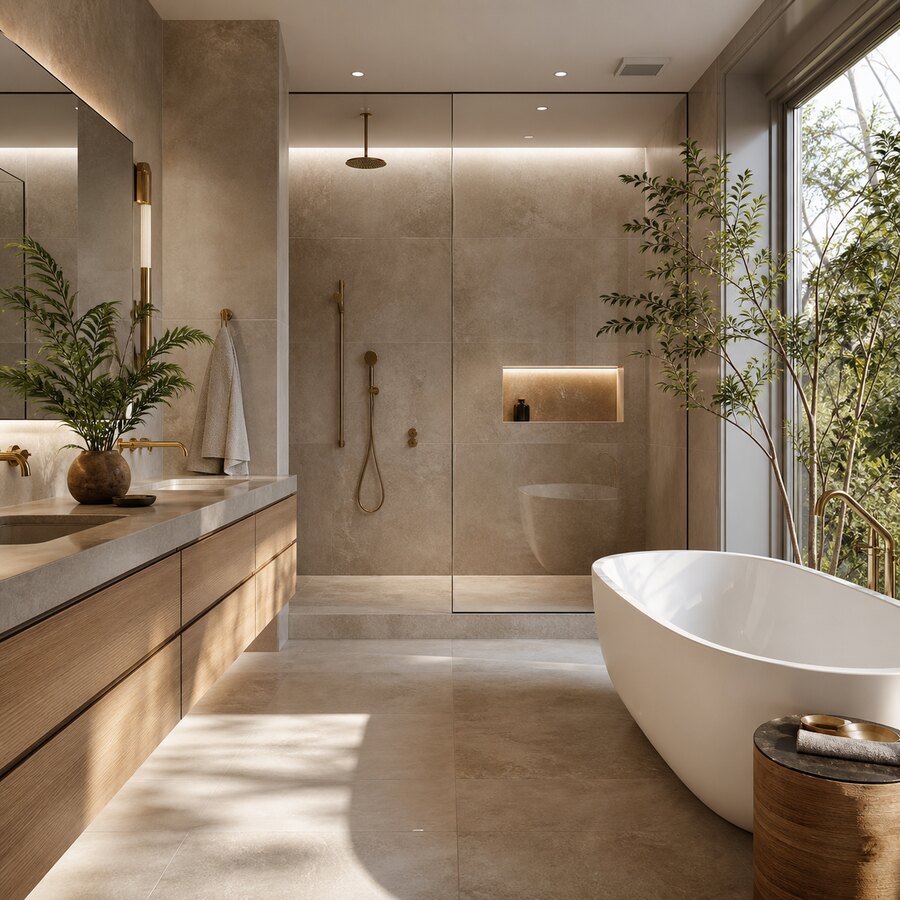 Bathroom after renovation concept